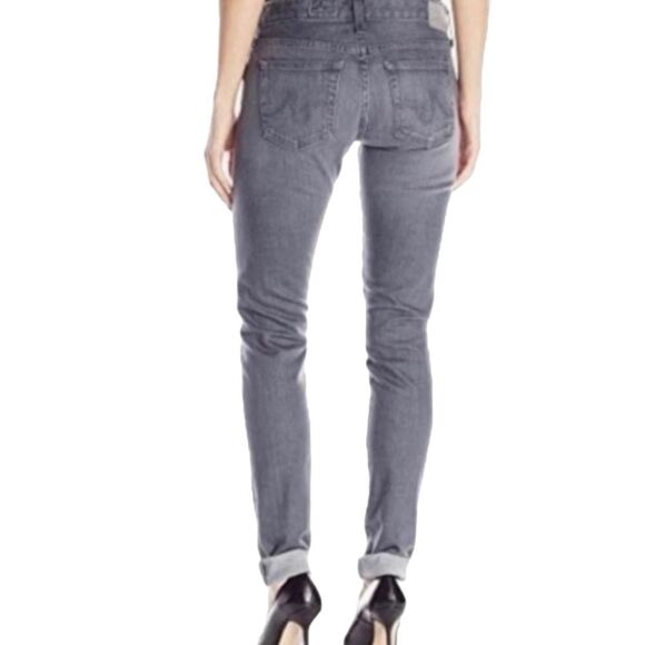 AG Adriano Goldschmied The Nikki Relaxed Skinny Grey Distressed US 24 - Picture 2 of 13